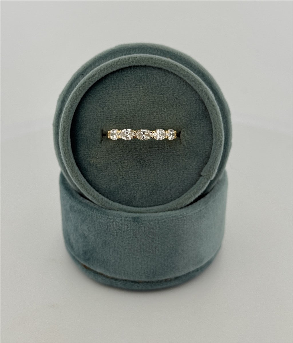 Yellow Gold Oval Lab Grown Diamond Band