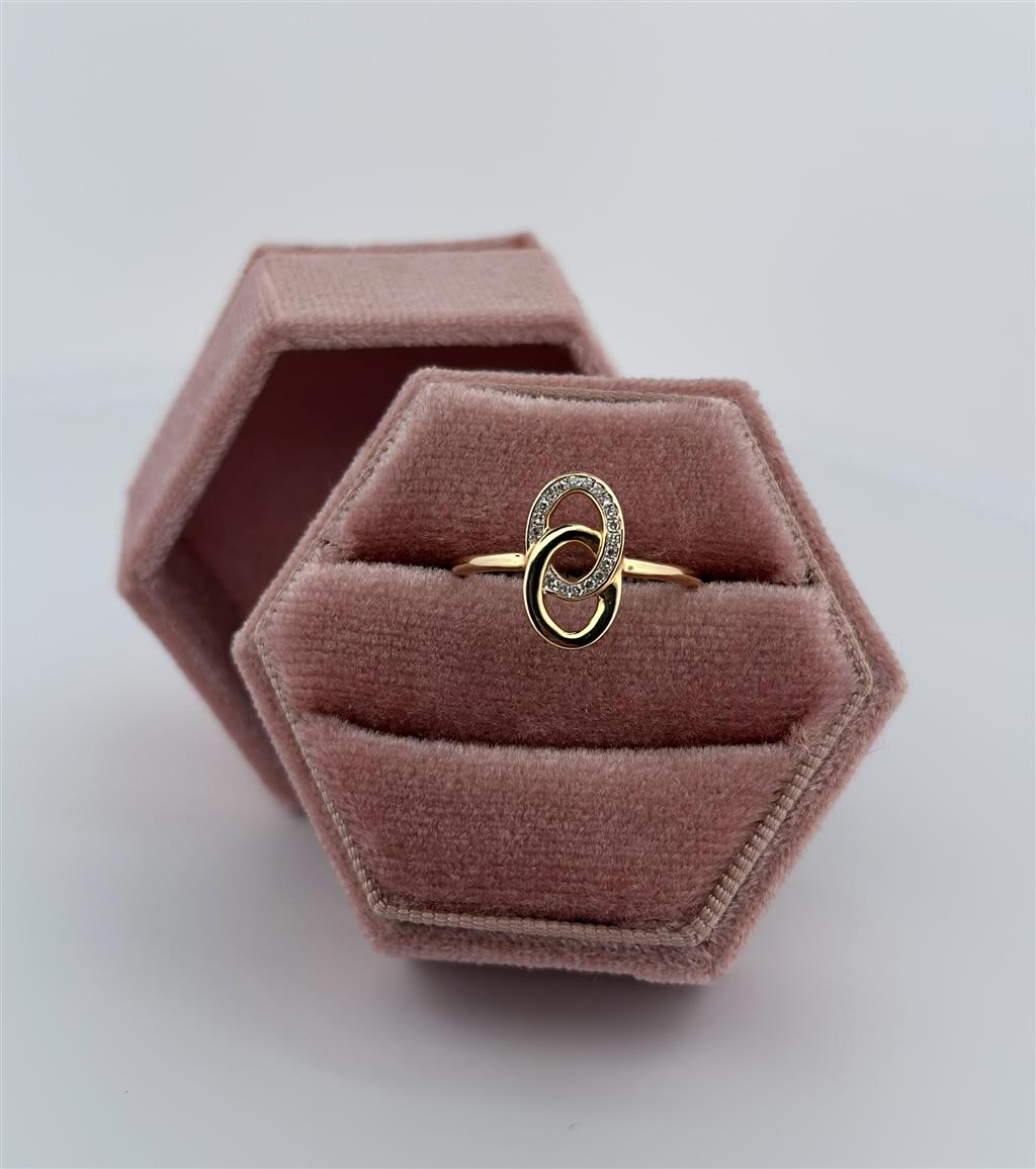 Yellow Gold Double Oval Link Ring