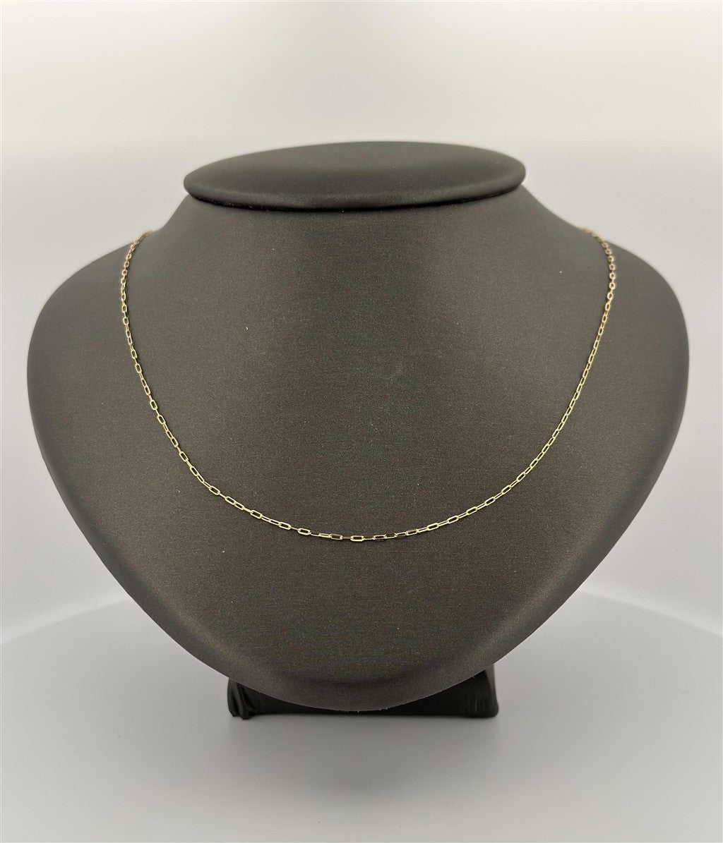 Yellow Gold Paperclip Chain