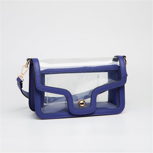 Navy Blue And Clear Purse
