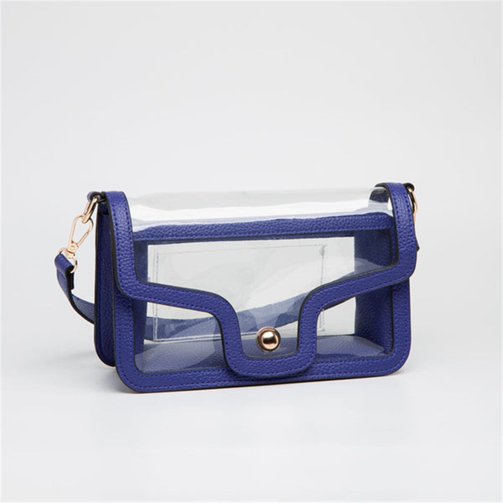 Navy Blue Clear Purse