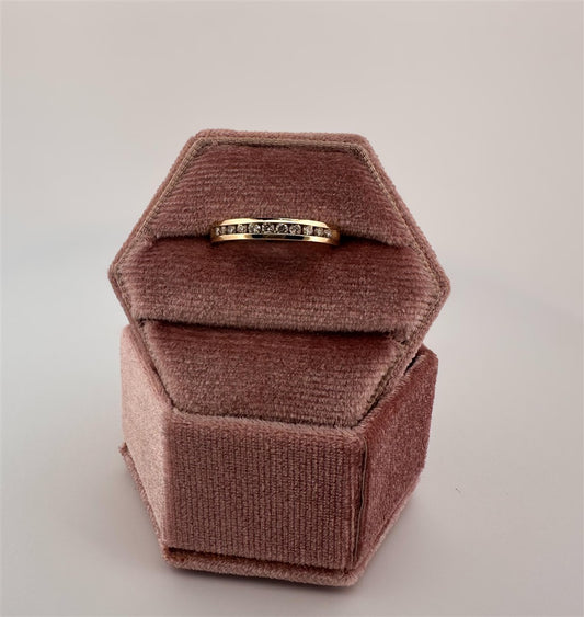 Yellow Gold Diamond Channel Set Band