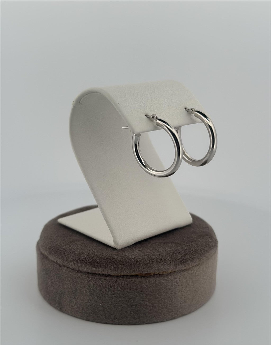 White Gold Hoop Earrings