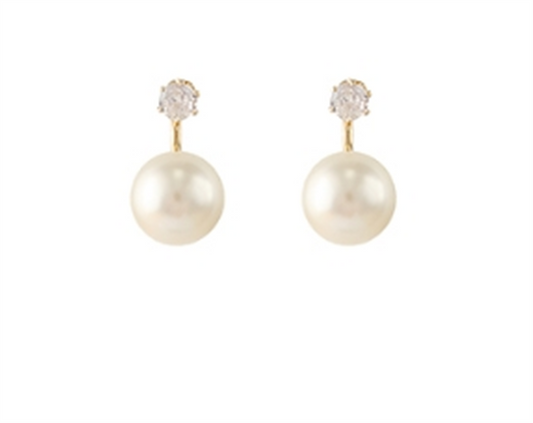 Round Pearl Earrings