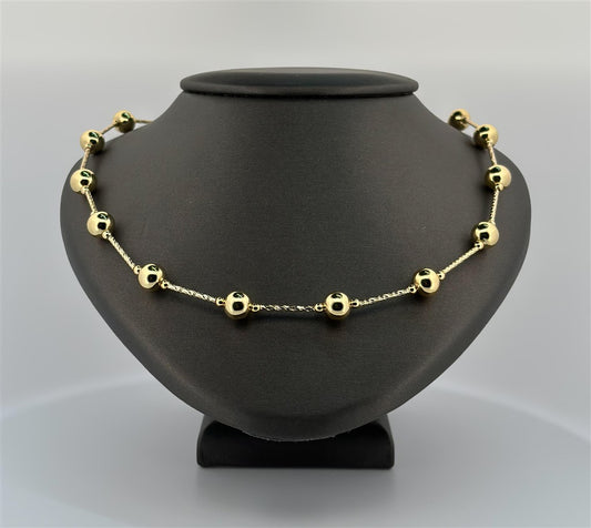 Gold Filled Beaded Necklace