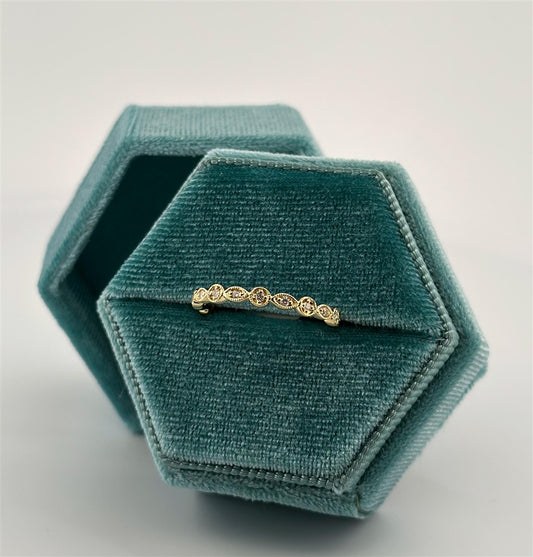 Yellow Gold Vintage Inspired Stackable Ring