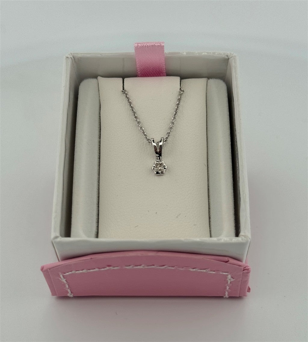 Sterling Silver Diamond Necklace