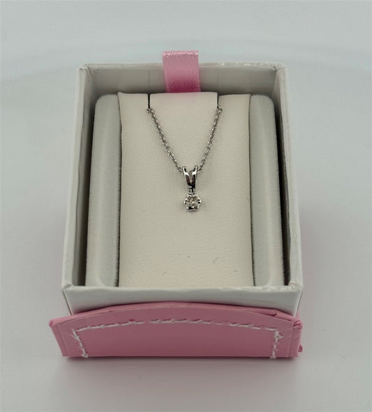 Sterling Silver Diamond Necklace