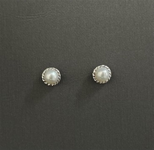 Sterling Silver Pearl Earrings