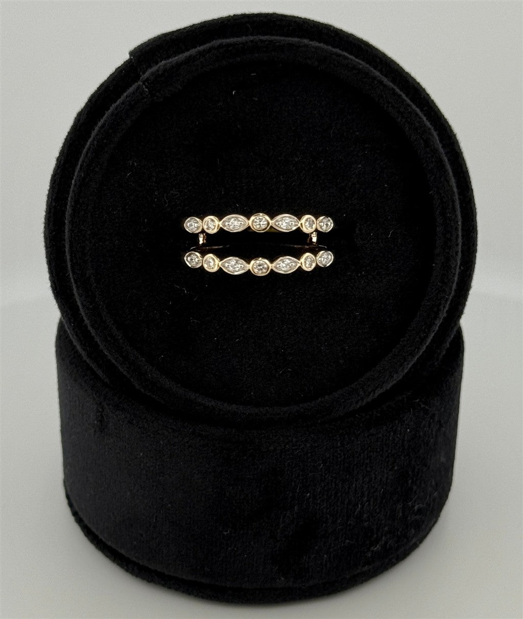 Yellow Gold Lab Grown Vintage Inspired Ring Guard