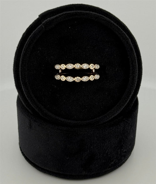 Yellow Gold Lab Grown Vintage Inspired Ring Guard