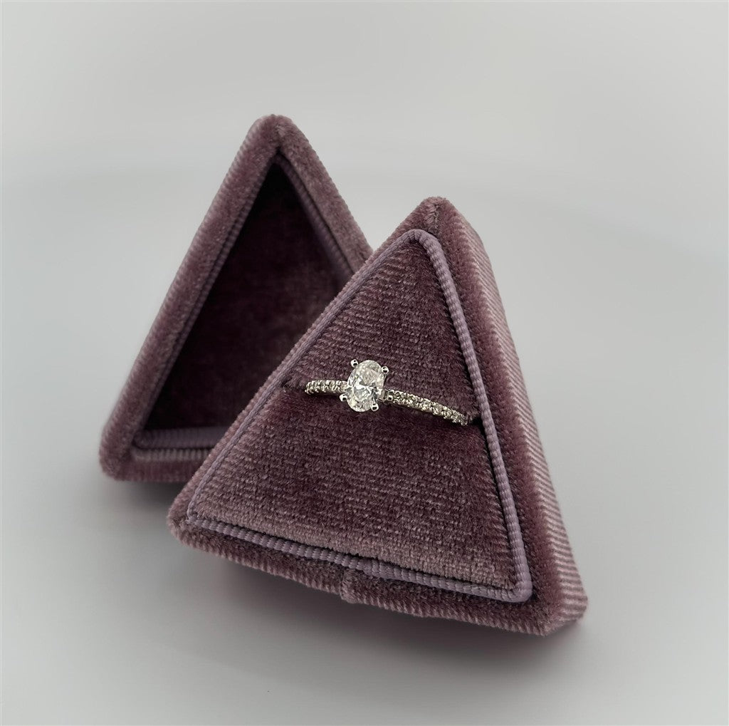 White Gold Diamond Accented Engagement Ring