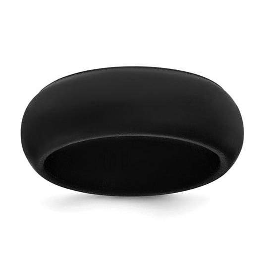 Silicone Black Wedding Band