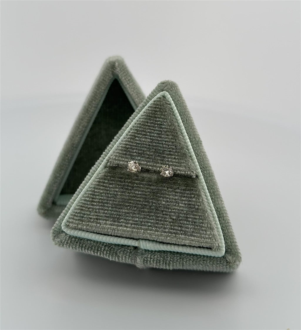 White Gold Diamond Stud Earrings