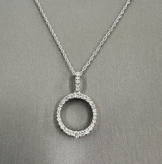 Sterling Silver Lab Grown Diamond Necklace