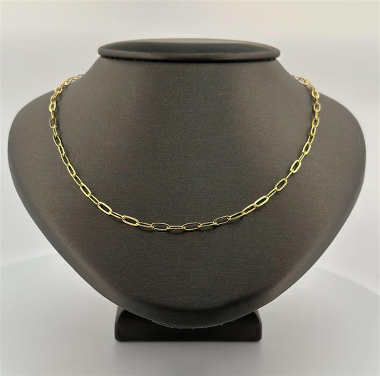 Gold Filled Paper Clip Necklace