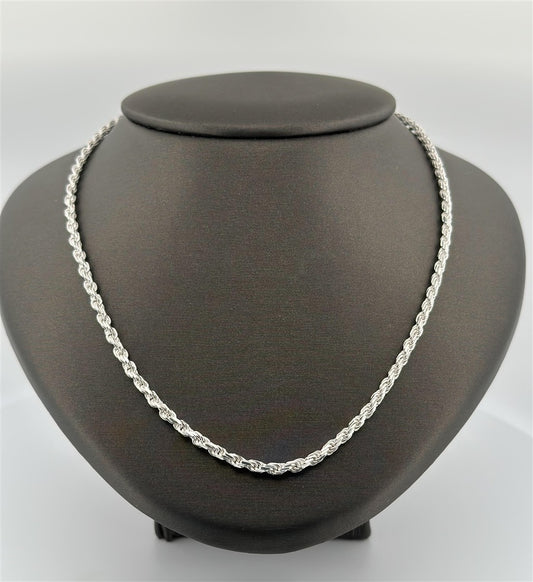 Sterling Silver 22" Rope Chain