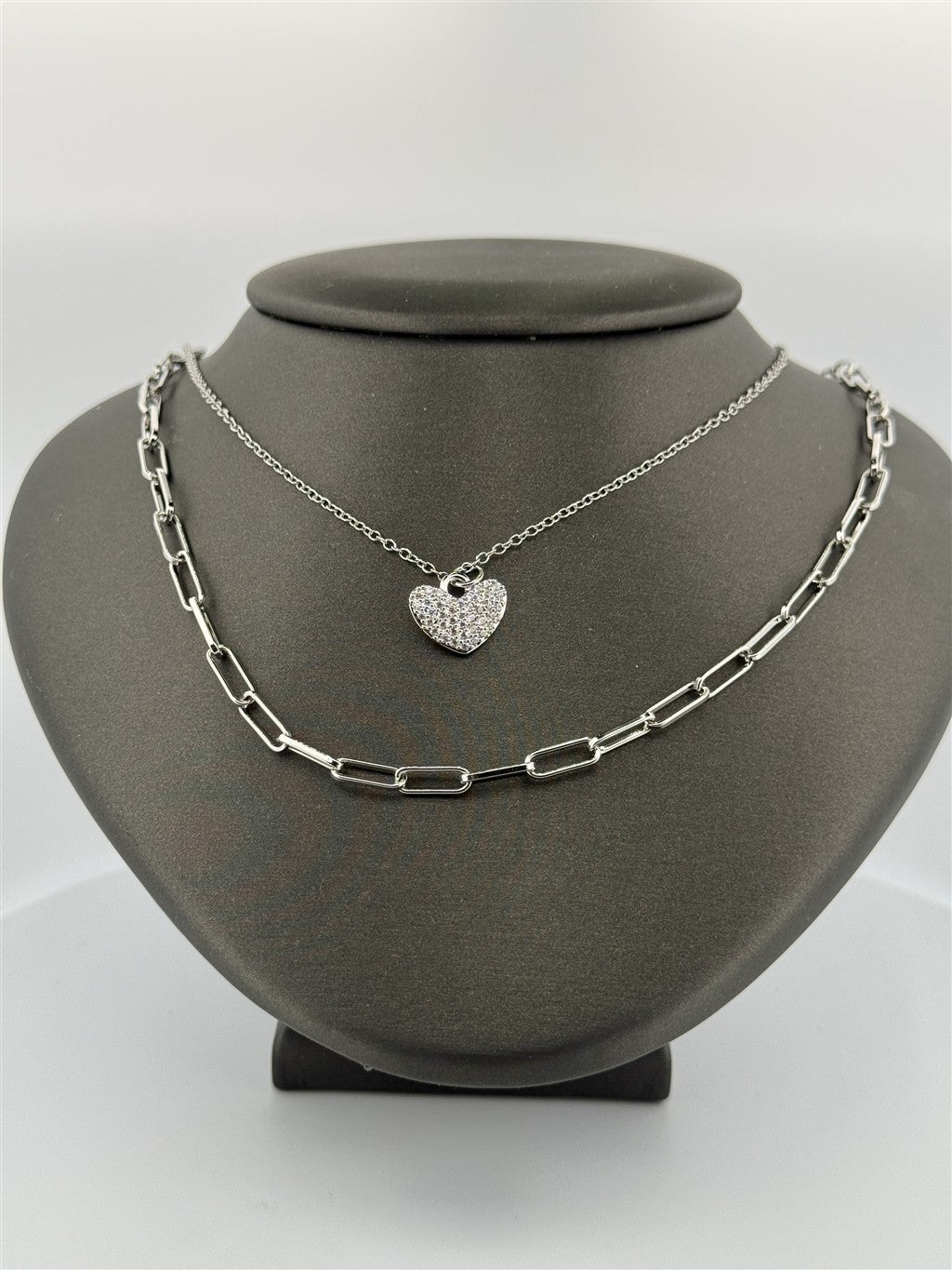 Trendy Cz Heart Necklace