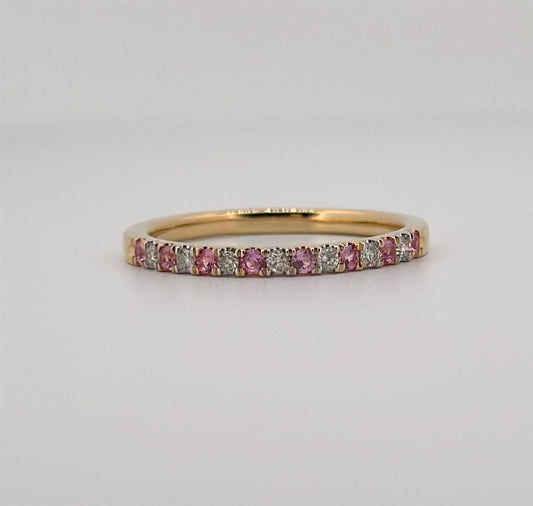 Yellow Gold October Birthstone Stackable Ring