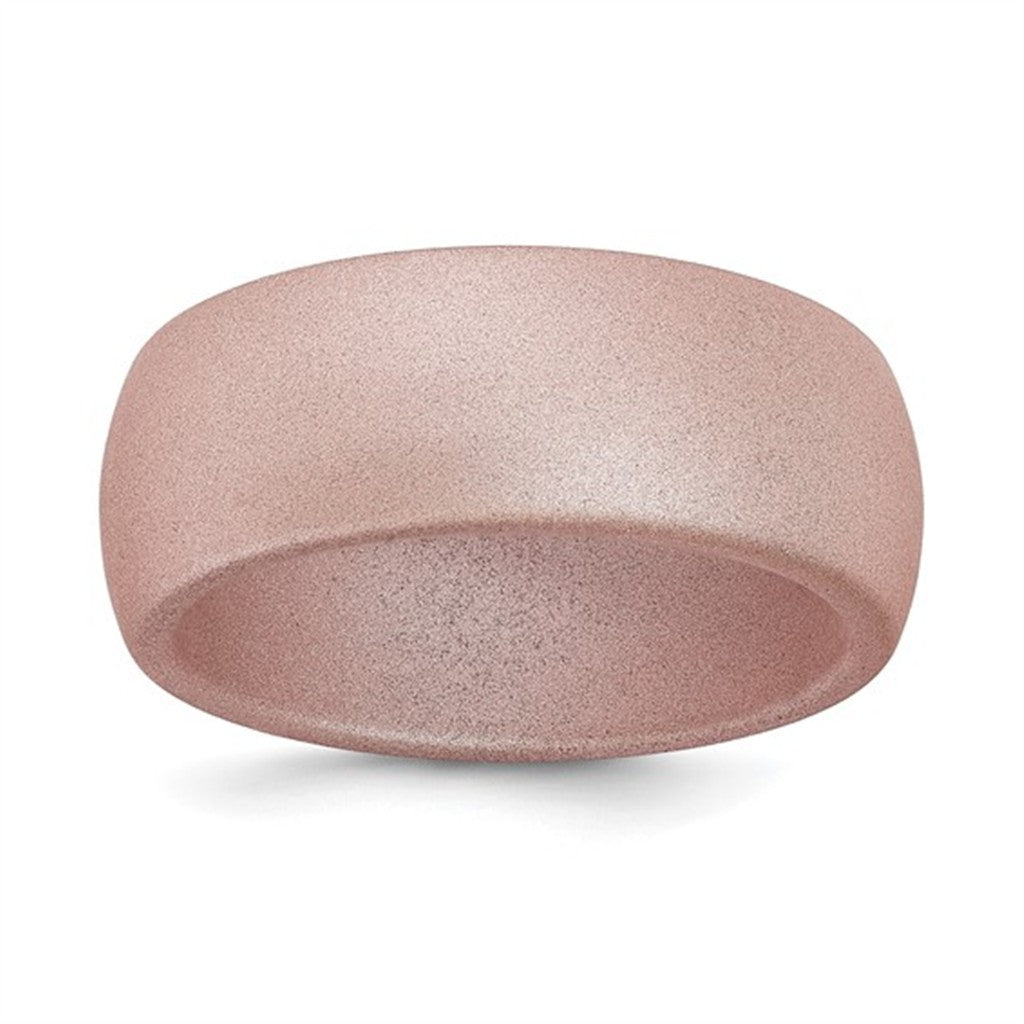 Pink Metallic Silicone Wedding Band