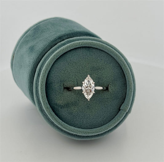 White Gold Marquise Engagement Ring