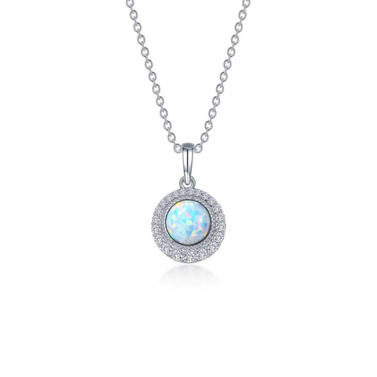 Opal Halo Necklace