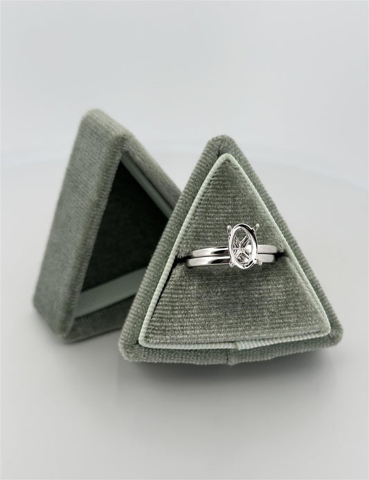 White Gold Solitaire Semi Mount