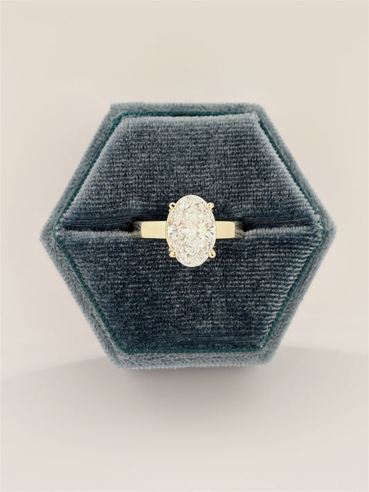 Yellow Gold Lab Diamond Engagement Ring