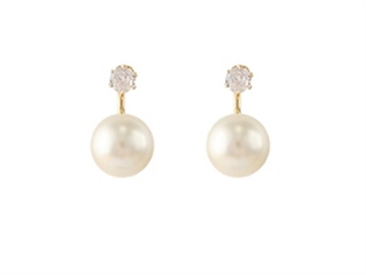 Round Pearl Earrings