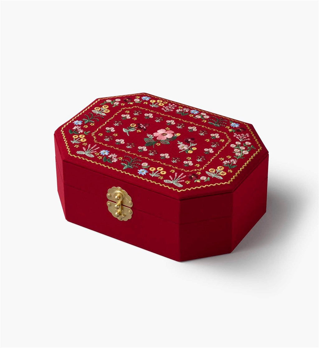 Embroidered Jewelry Box