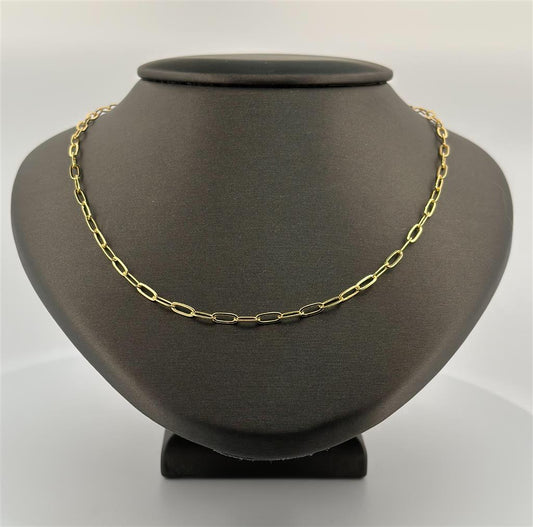 Gold Filled Paper Clip Necklace