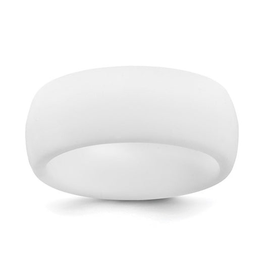 White Silicone Wedding Band