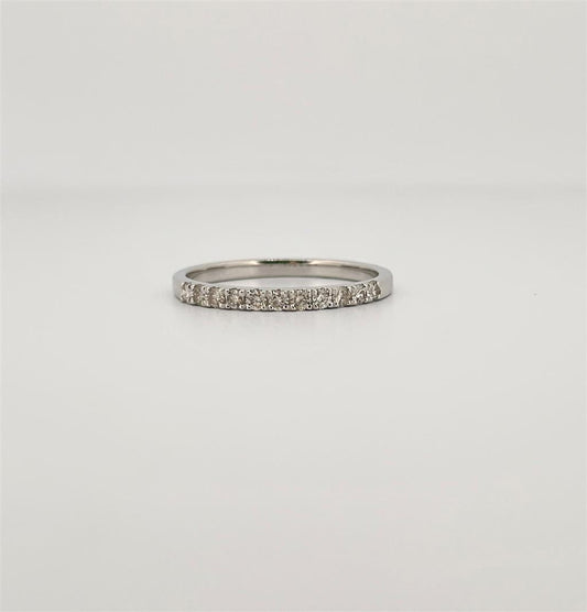 White Gold Diamond Stackable Ring