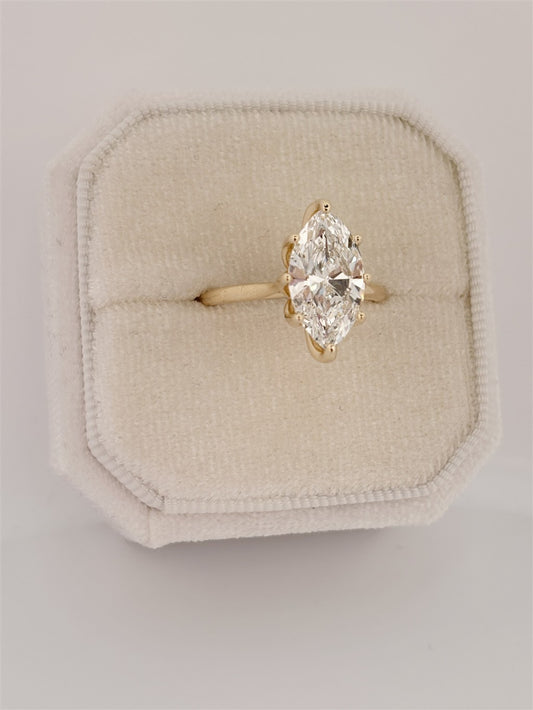 Yellow Gold Lab Diamond Engagement Ring