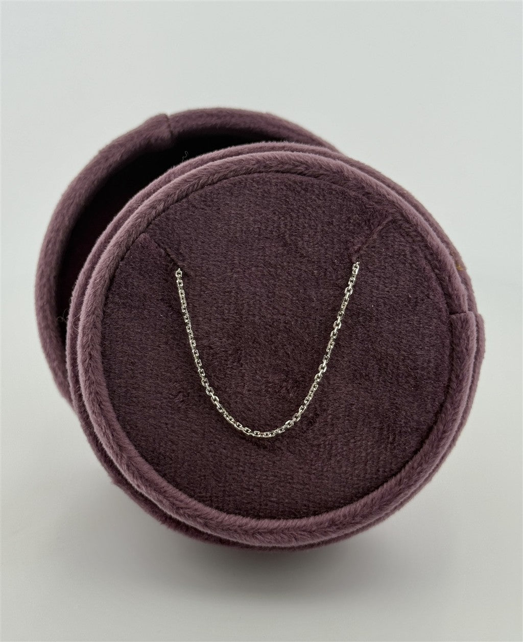 White Gold 16-17-18" Cable Chain
