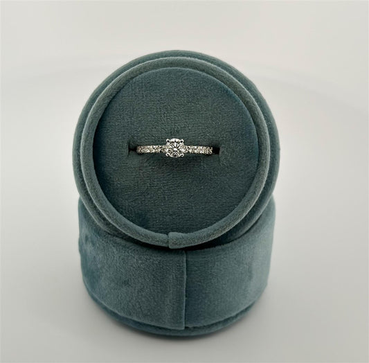 White Gold Round Diamond Engagement Ring