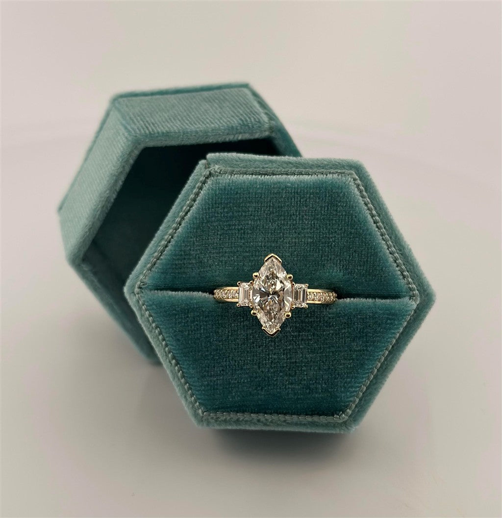 Yellow Gold Marquise Engagement Ring