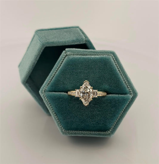 Yellow Gold Marquise Engagement Ring