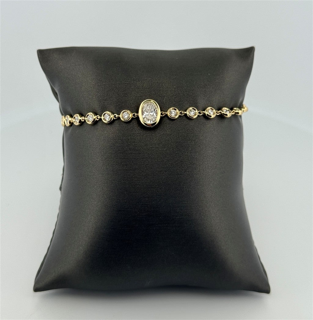 Yellow Gold Lab Grown Diamond Bracelet