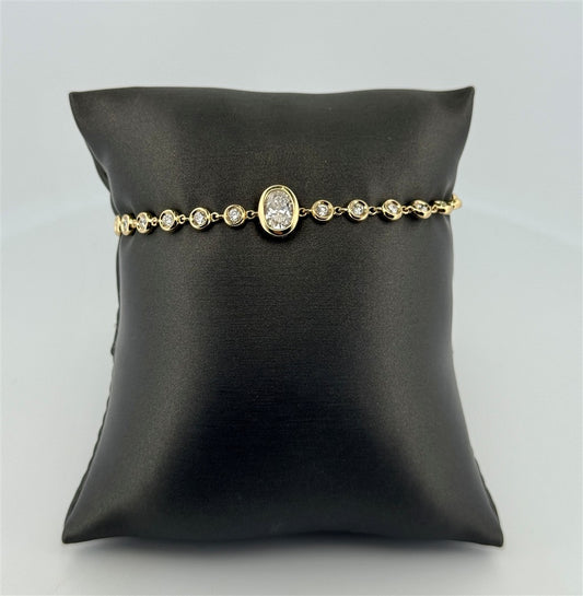 Yellow Gold Lab Grown Diamond Bracelet
