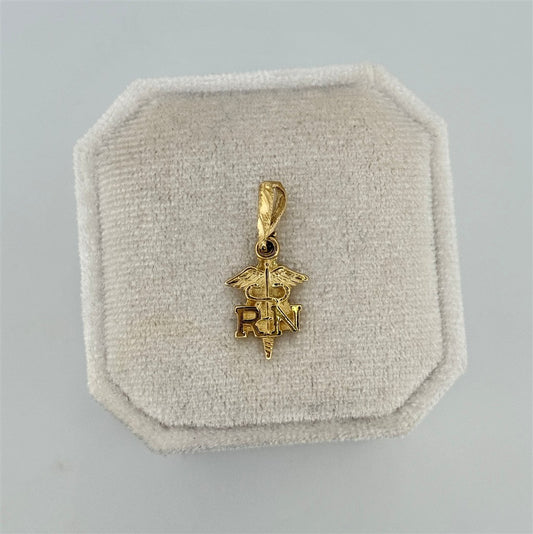 Yellow Gold RN Pendant