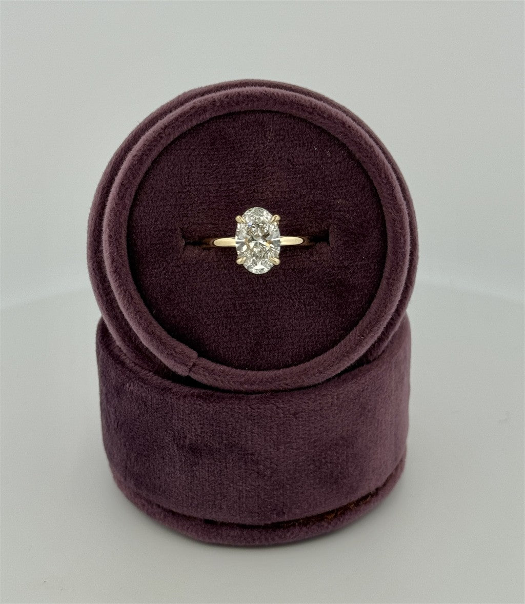 Yellow Gold Lab Grown Oval Diamond Engagement Ring