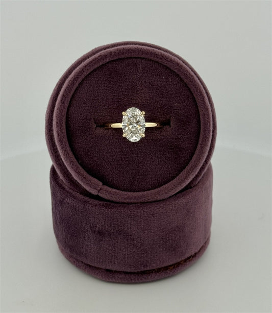 Yellow Gold Lab Grown Oval Diamond Engagement Ring