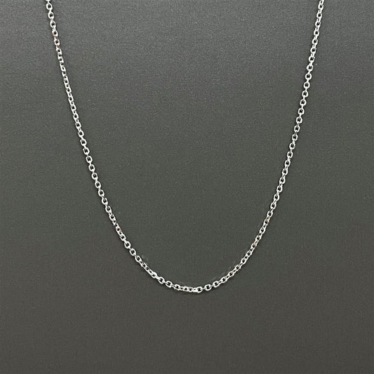 White Gold Adjustable Cable Chain
