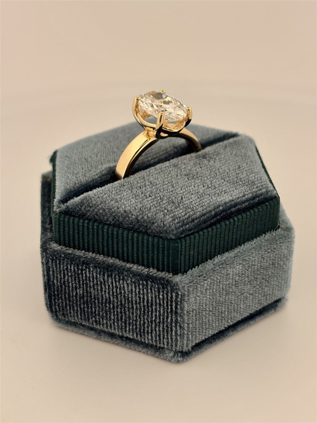 Yellow Gold Lab Diamond Engagement Ring