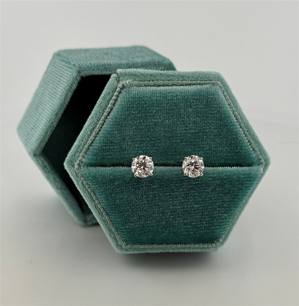 White Gold Lab Diamond Earrings