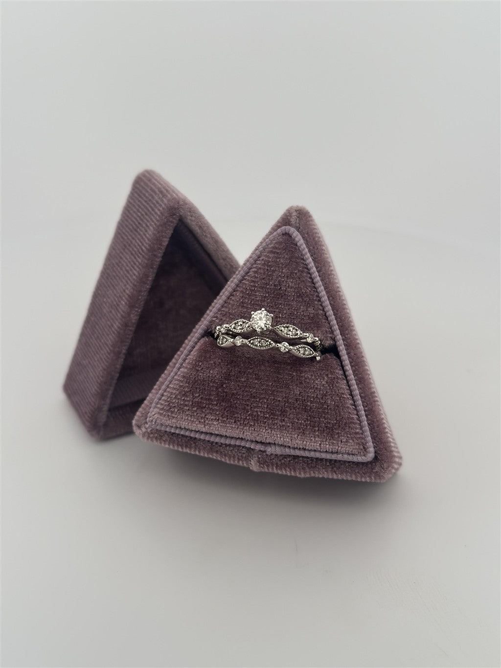 White Gold Vintage Inspired Bridal Set