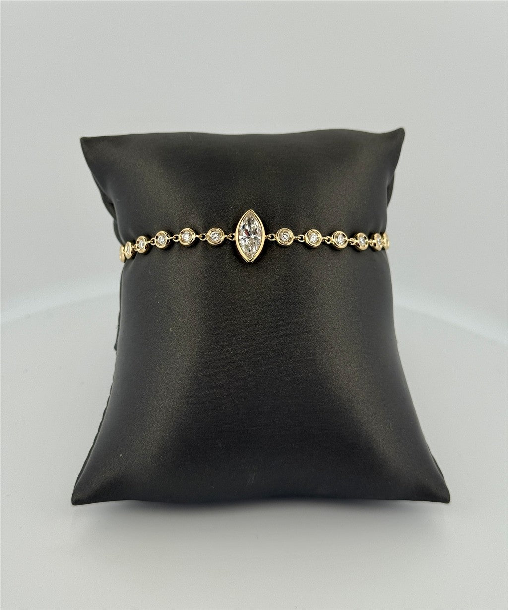 Yellow Gold Lab Grown Diamond Bracelet