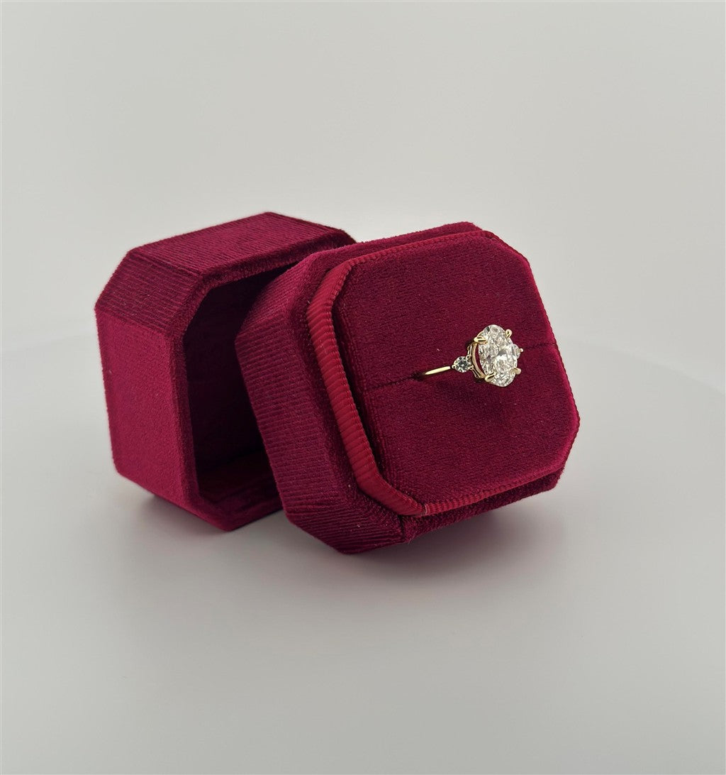 Yellow Gold Lab Grown Oval Diamond Engagement Ring