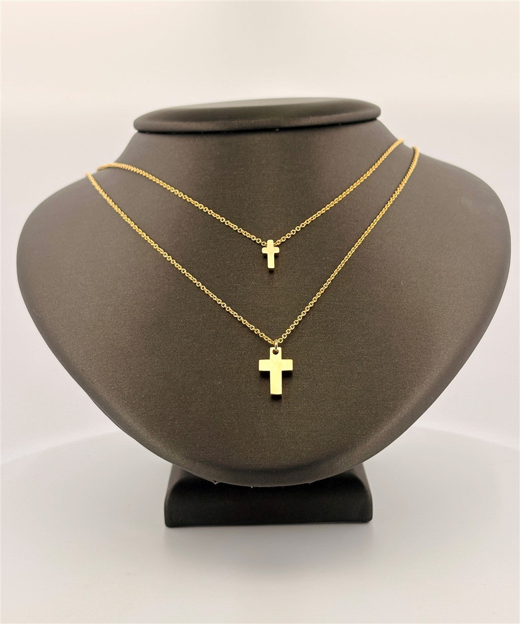 Layered Cross Necklace